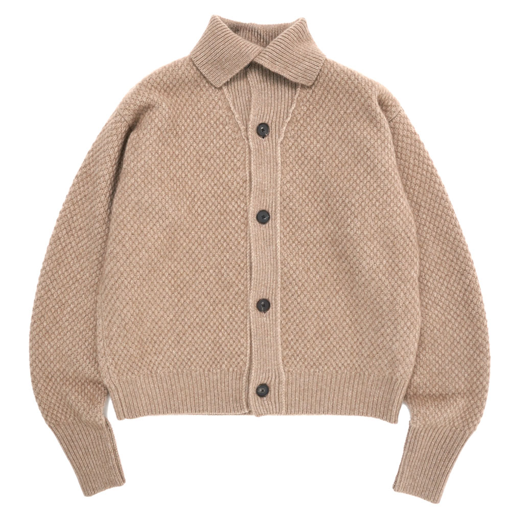 BABY CASHMERE KNIT CARDIGAN A23AC01BC NATURAL BROWN _