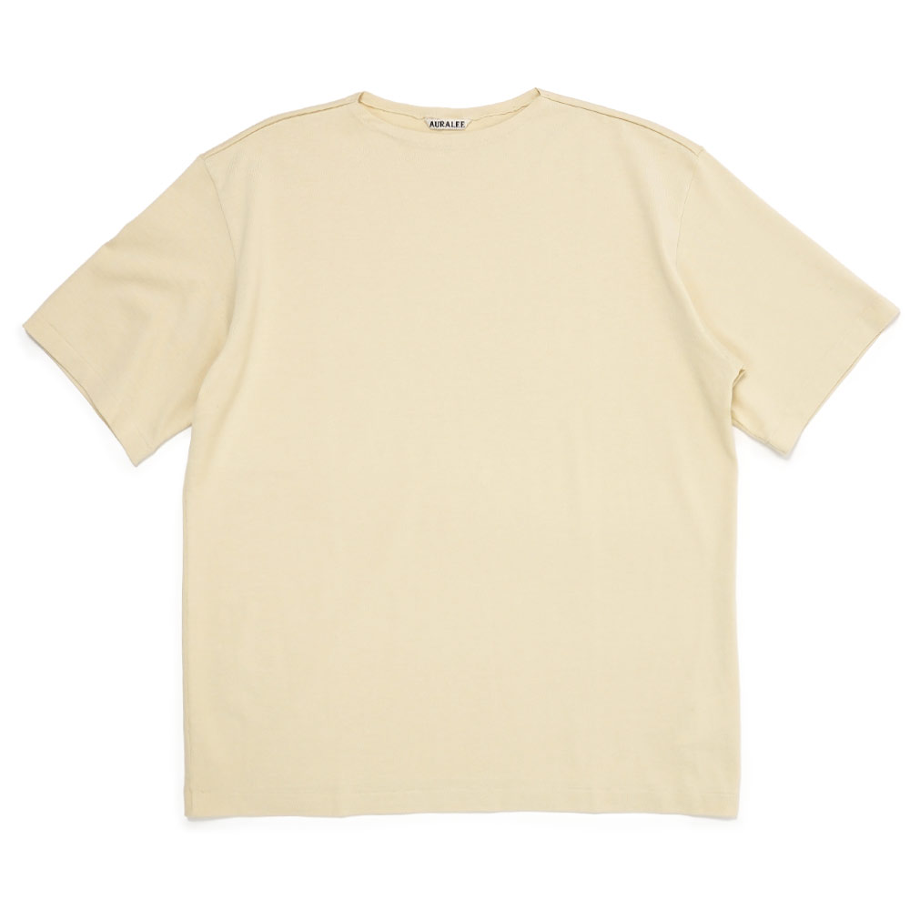 LUSTER PLAITING NARROW BOAT NECK TEE IVORY