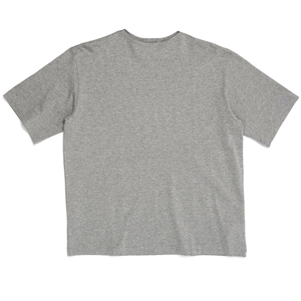 LUSTER PLAITING BOAT NECK TEE TOP GRAY