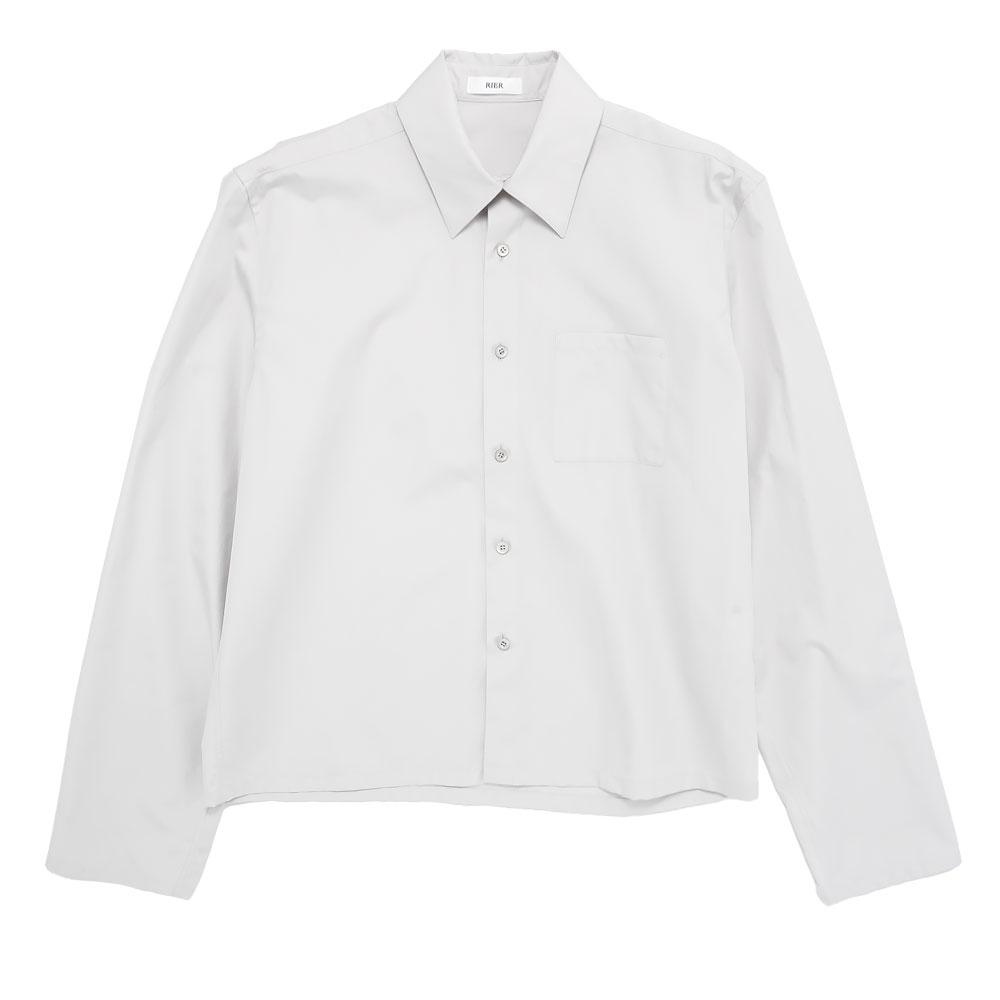 SHIRT MINI LIGHT GREY POPELINE