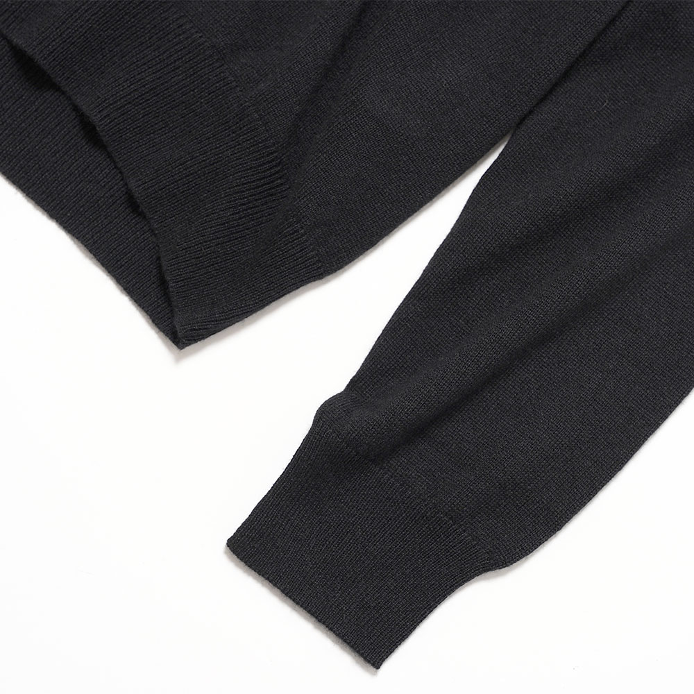 JKPT STORE / SUPER FINE CASHMERE SILK KNIT SKIPPER POLO BLACK