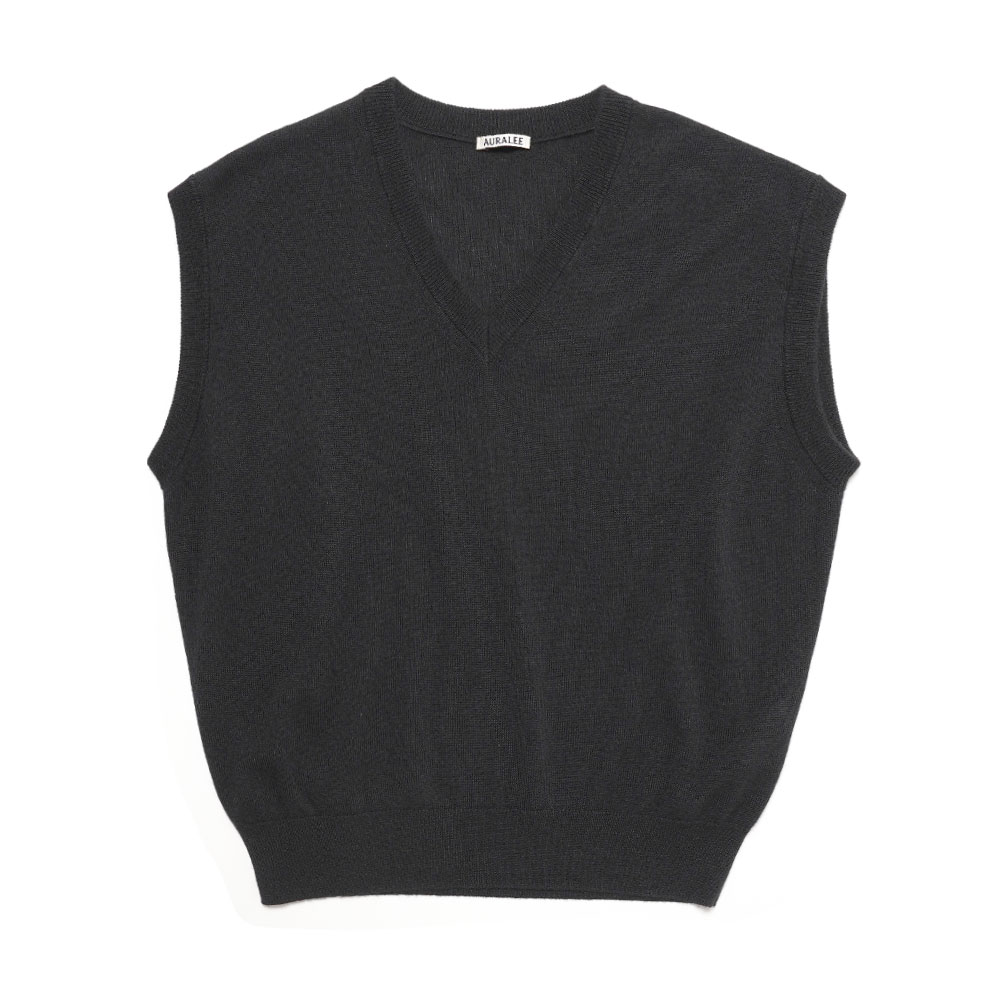 SUPER FINE CASHMERE SILK KNIT VEST - AURALEE Official Website