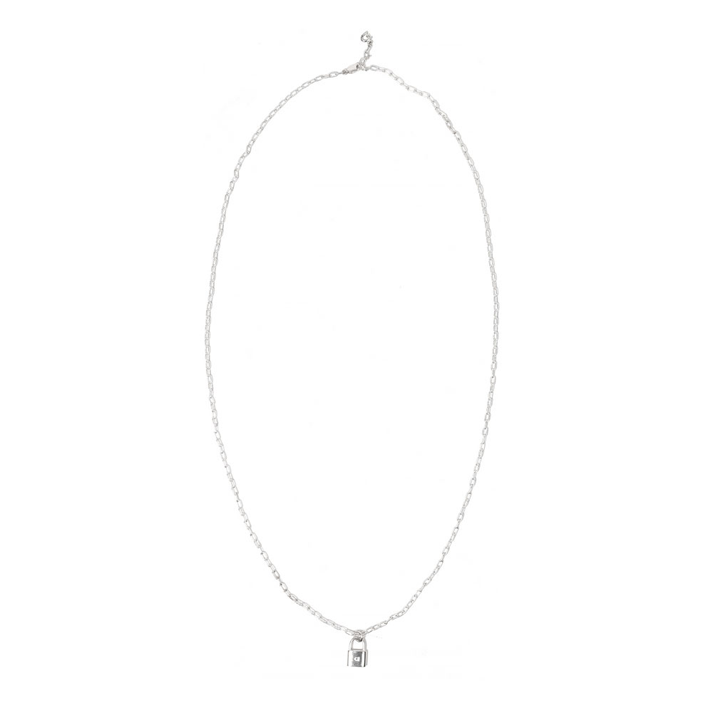PADLOCK NECKLACE SILVER