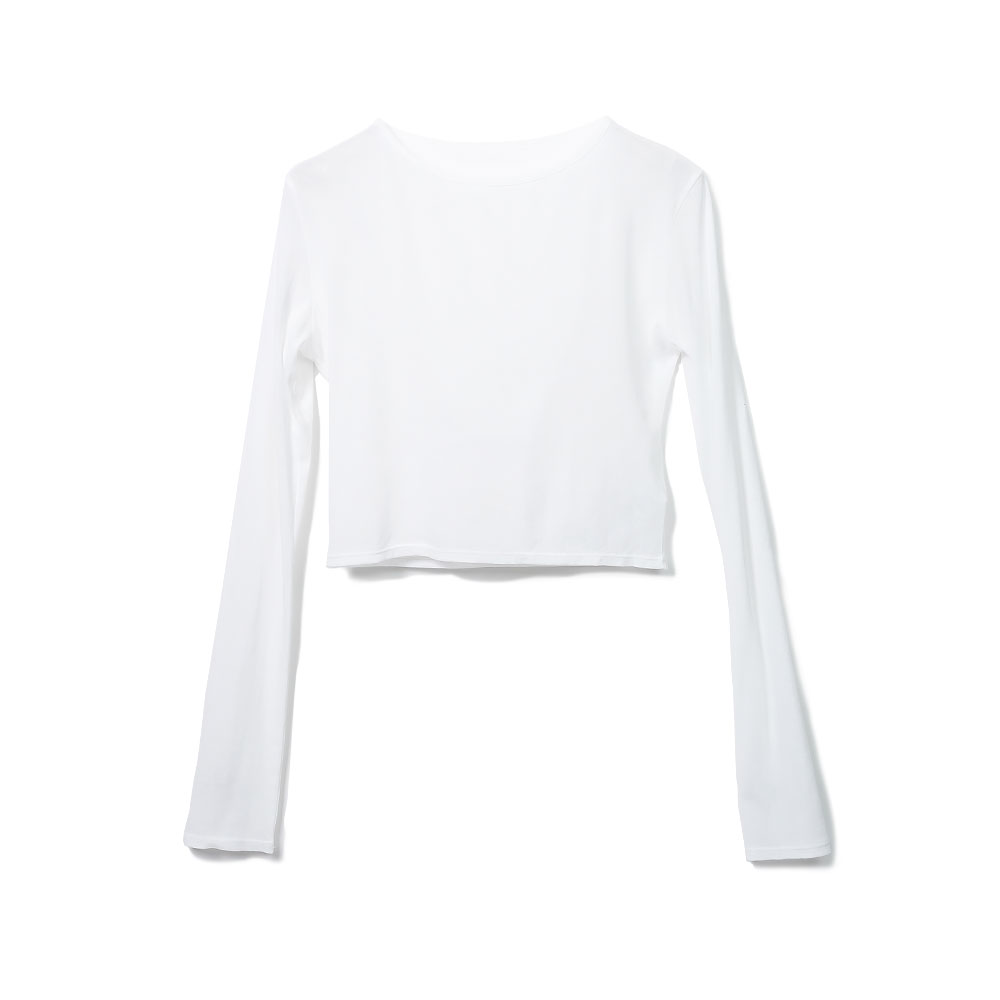 CREW NECK CROPPED TOP WHITE