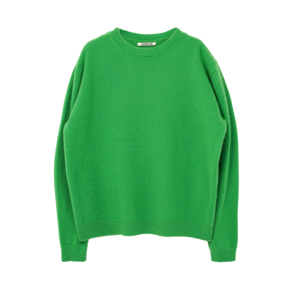 BRUSHED CASHMERE COTTON KNIT P/O GREEN A26SP02CC
