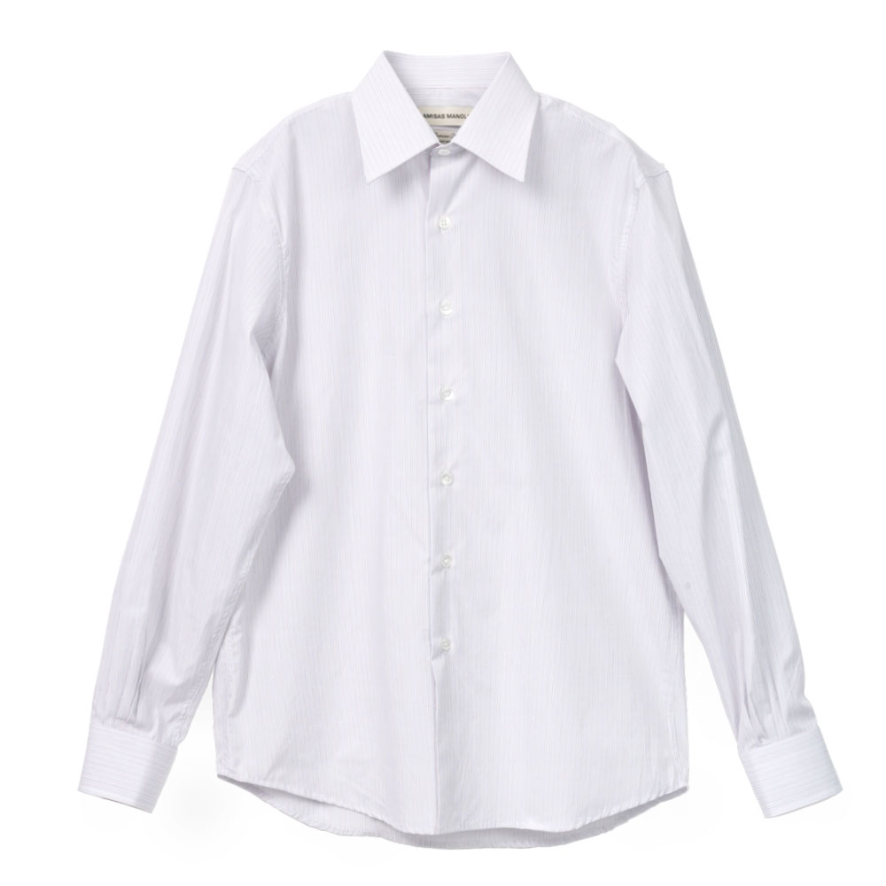 FORMAL SHIRT WHITE RED/BLUE STRIPES