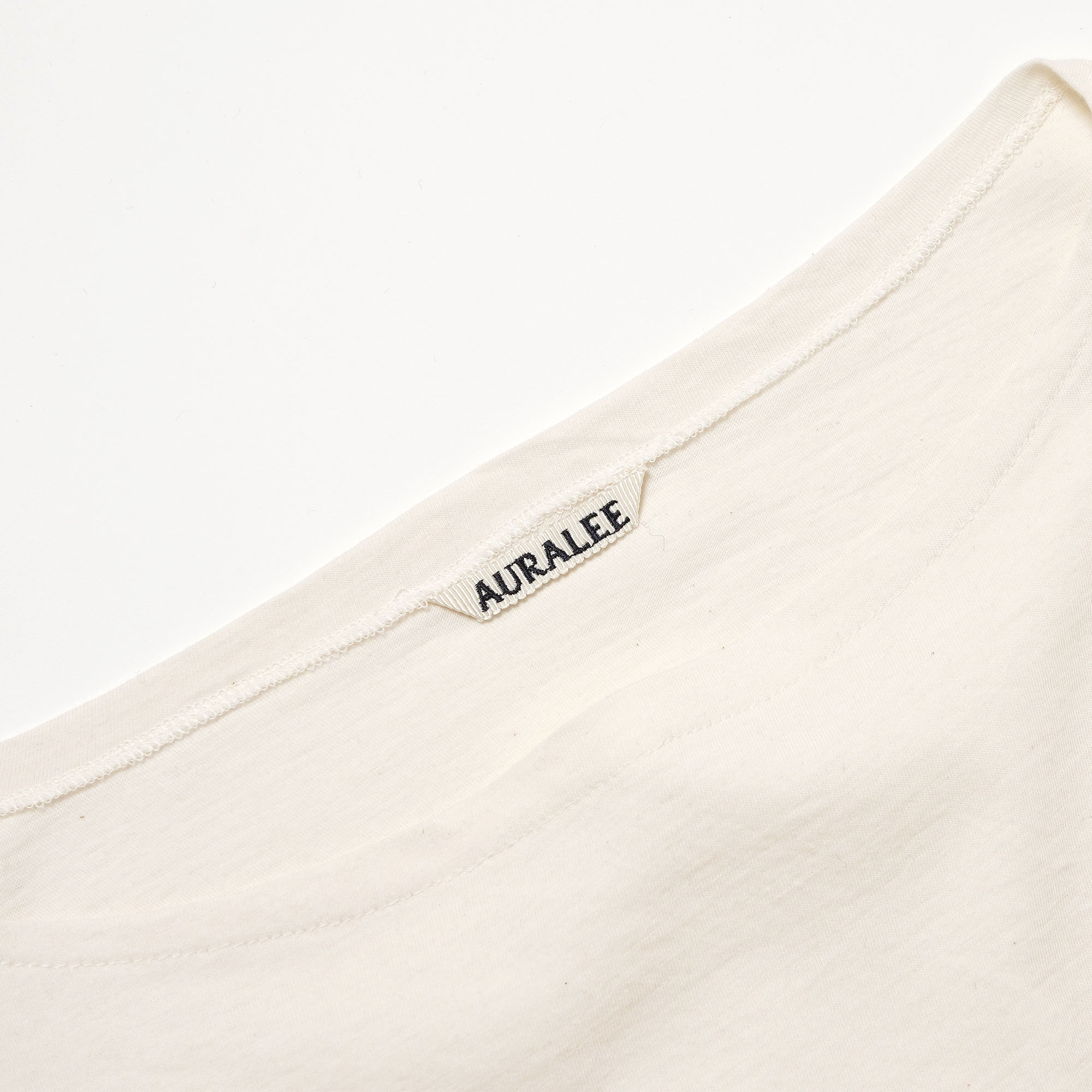 JKPT STORE / HARD TWIST COTTON CASHMERE BOAT NECK L/S TEE WHITE