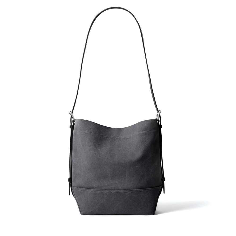 SMALL BELTED TOTE BAG ASH BLACK