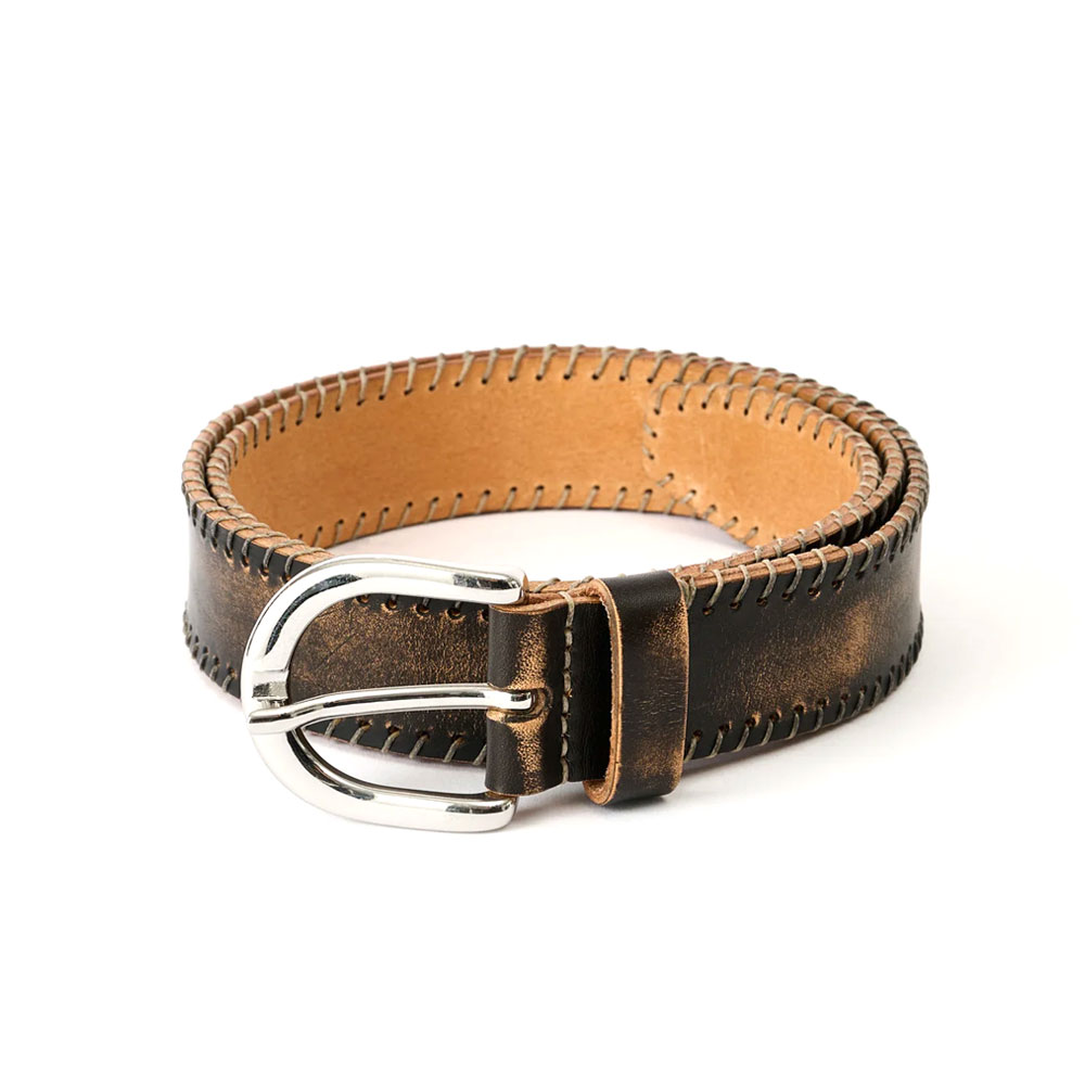 FRIDAY BELT VINTAGE BLACK LEATHER