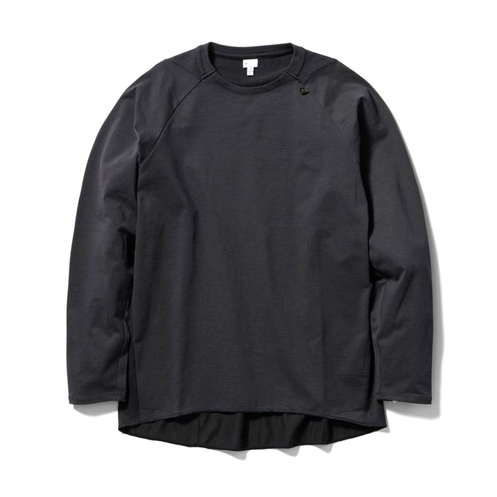 GZ46103 PANELED MESH L/S TOP BLACK IRON