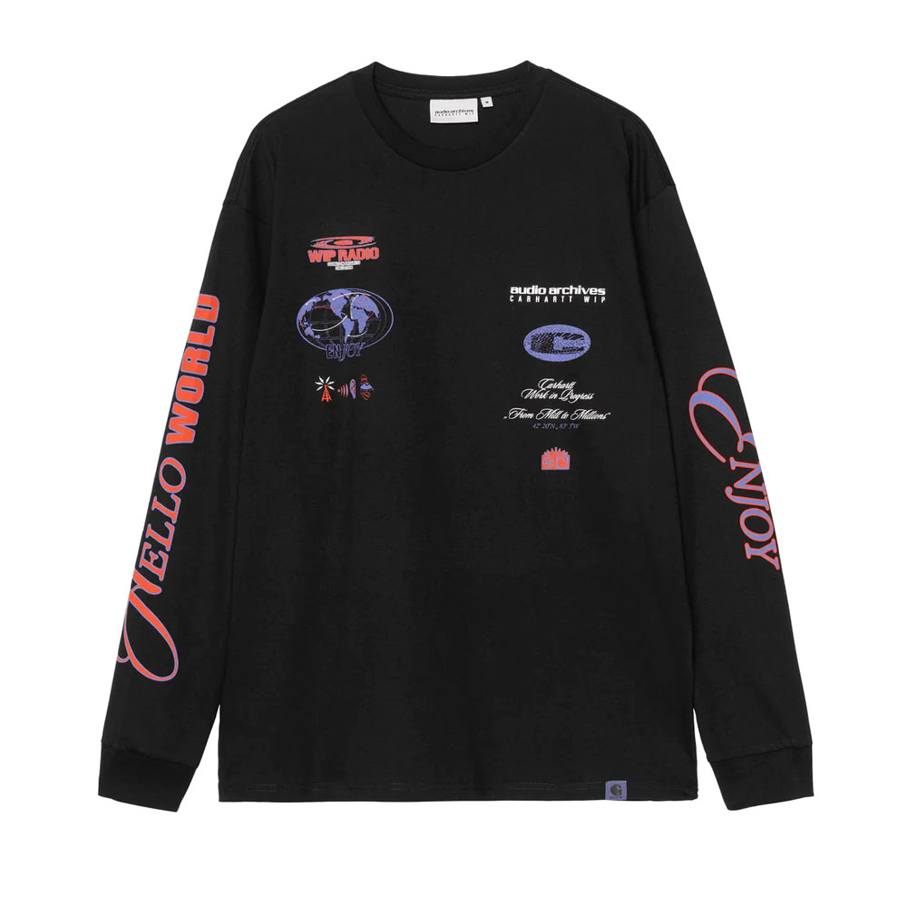 AUDIO ARCHIVES WIP L/S T-SHIRT BLACK