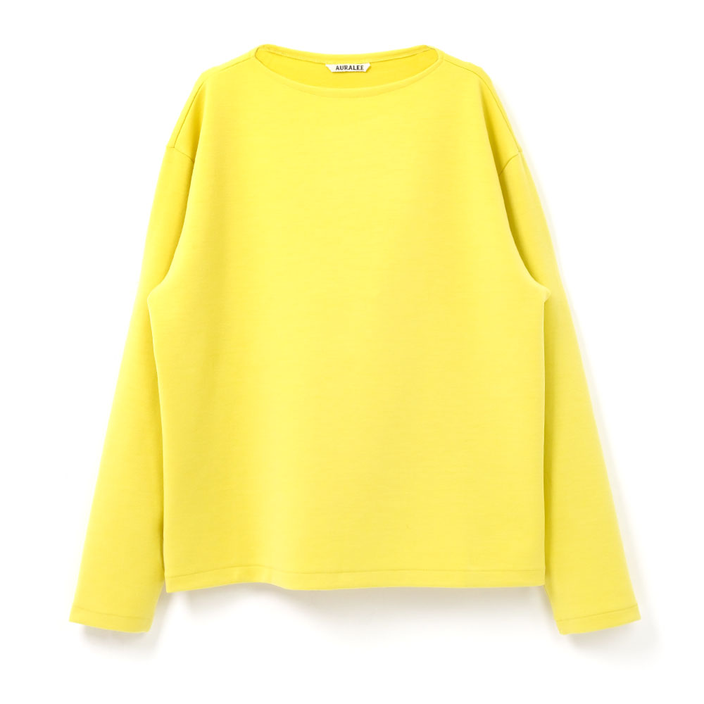 WOOL STRETCH DOUBLE JERSEY BOAT NECK P/O A26SP01VD LIME YELLOW