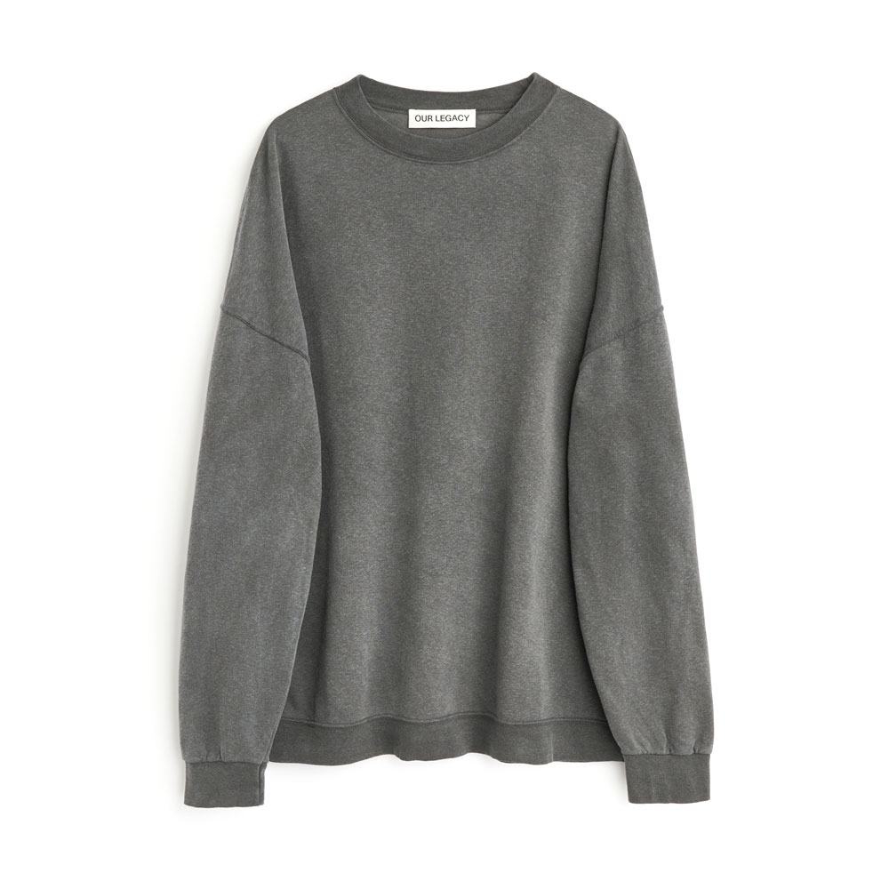 SLACK SWEATSHIRT WASHED BLACK ROGUE LOOPBACK