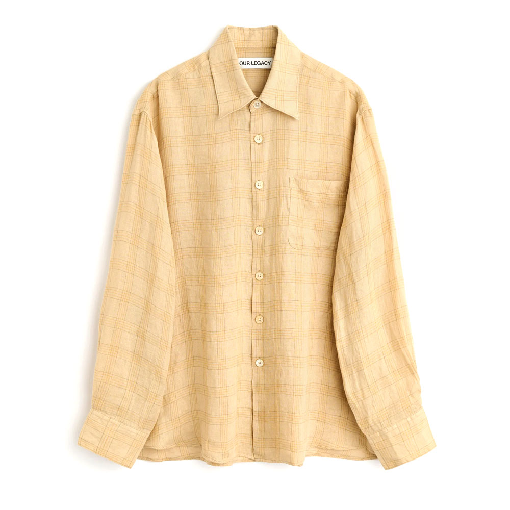 ABOVE SHIRT VACAY CHECK GAUZE LINEN