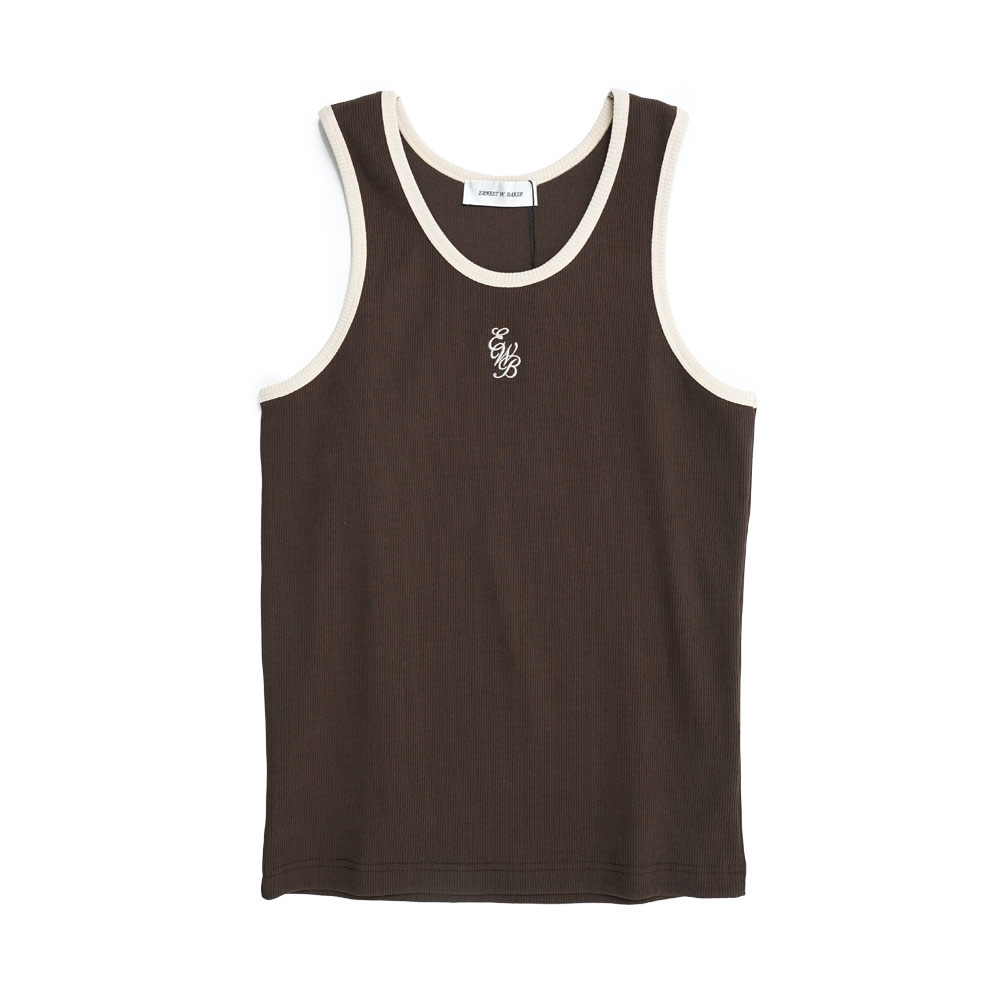 EWB EMBROIDERED TANK TOP BROWN CAMEL