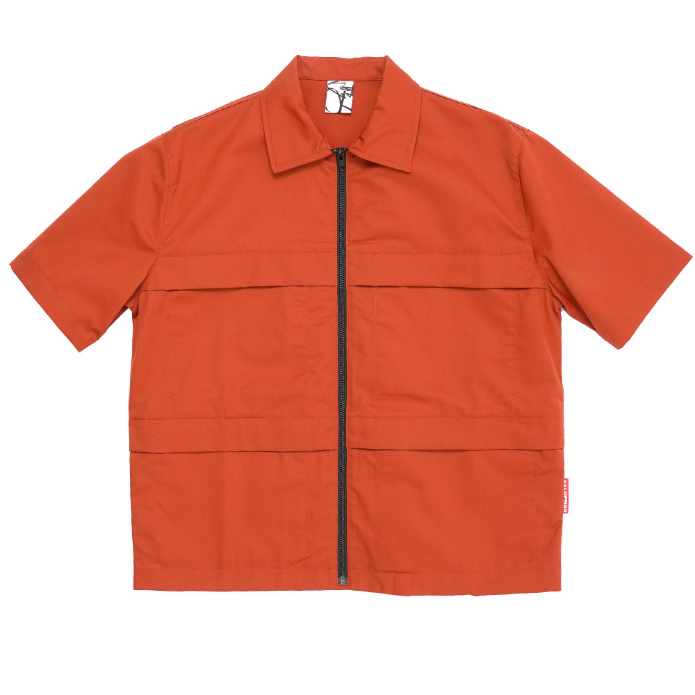 SOLID S/S SHIRT RUSTY RED