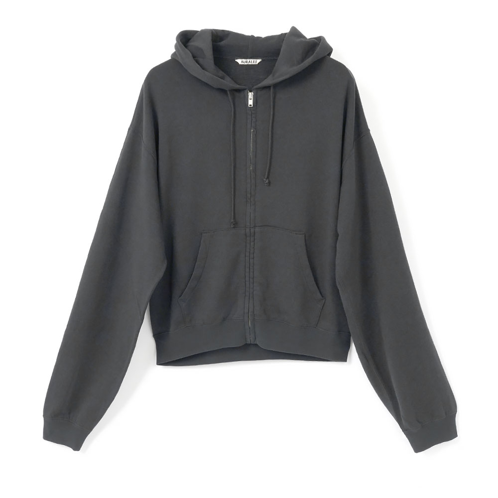 HIGH TWIST LIGHT SWEAT ZIP PARKA A26SP01MU INK BLACK
