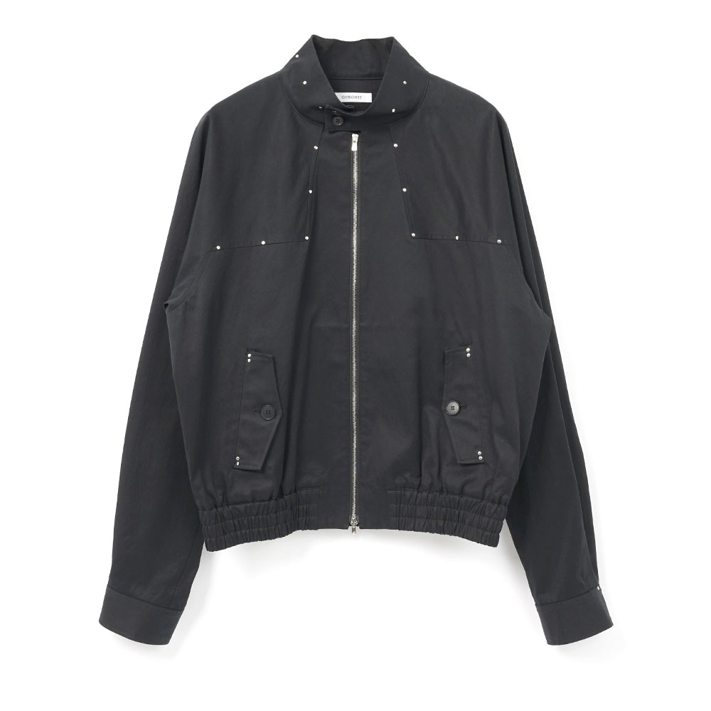 HIGH COUNT GABA/TAILORED JACKET BLACK (MEN)