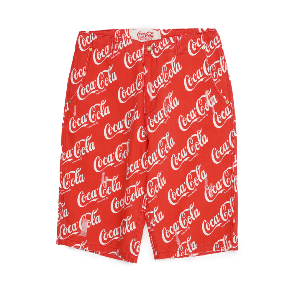 PRINTED CANVAS SHORTS RED ERL x COCA-COLA