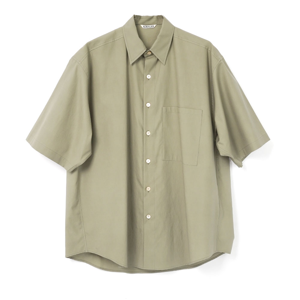 WASHED FINX TWILL BIG HALF SLEEVED SHIRT A26SS03TN OLIVE