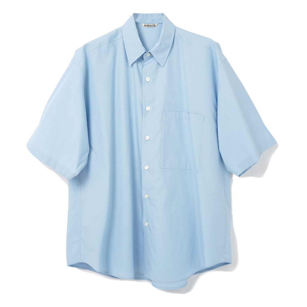 WASHED FINX TWILL BIG HALF SLEEVE SHIRT A26SS03TN LIGHT BLUE