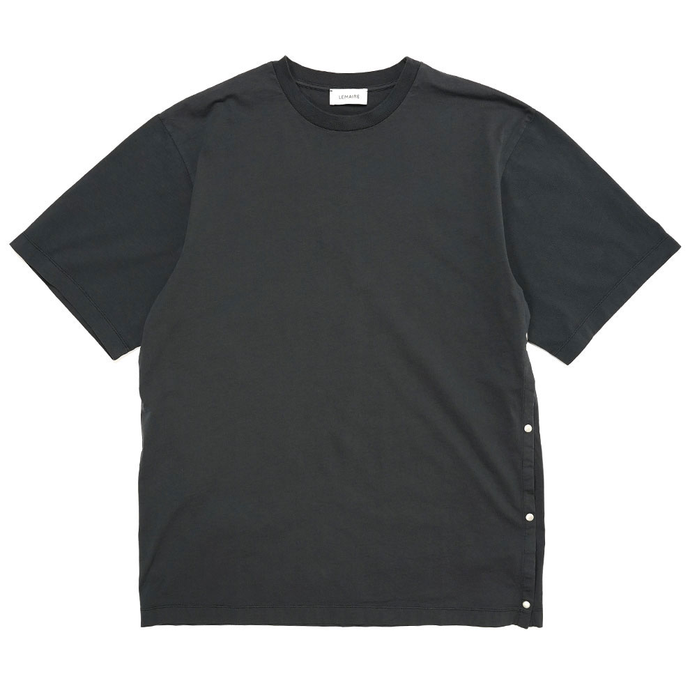 UNISEX T-SHIRT WITH SIDE SLIT CHARCOAL