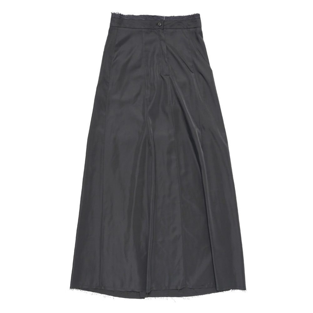BIAS SUITING SKIRT BLACK DRAPE TECH