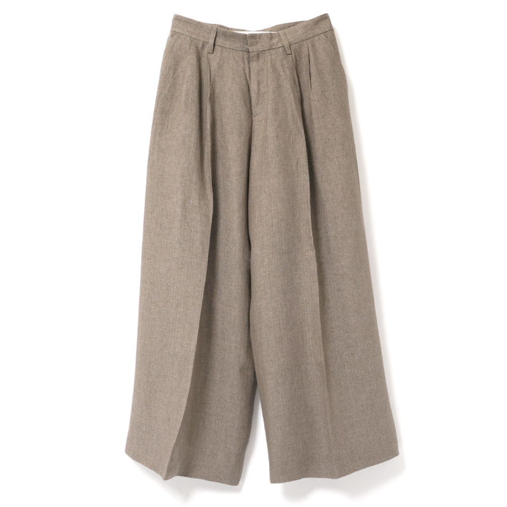 PLEATED SUIT TROUSERS GREY