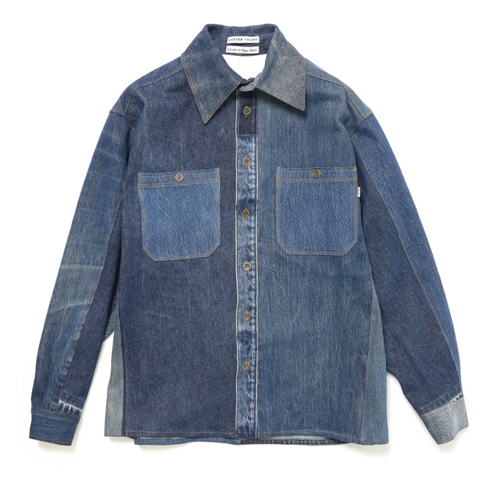 Re-WORKED DENIM OVERSHIRT DARK WASH