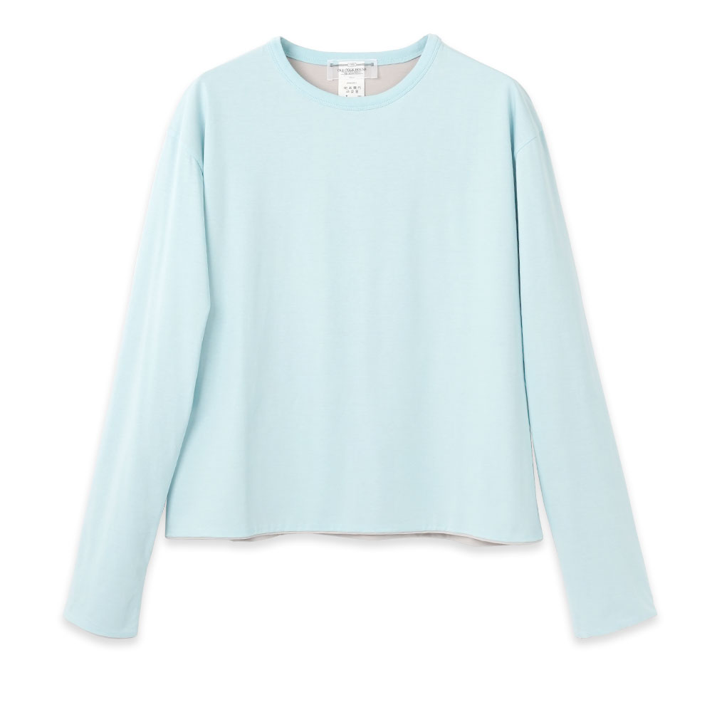 REVERSIBLE LONG-SLEEVE LIGHT BLUE & STONE GRAY