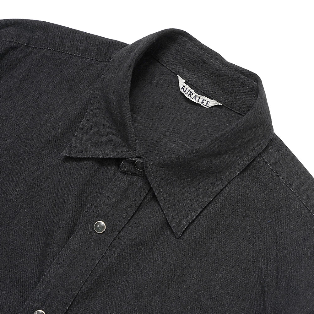 JKPT STORE / SELVEDGE SUPER LIGHT DENIM SHIRT WASHED BLACK