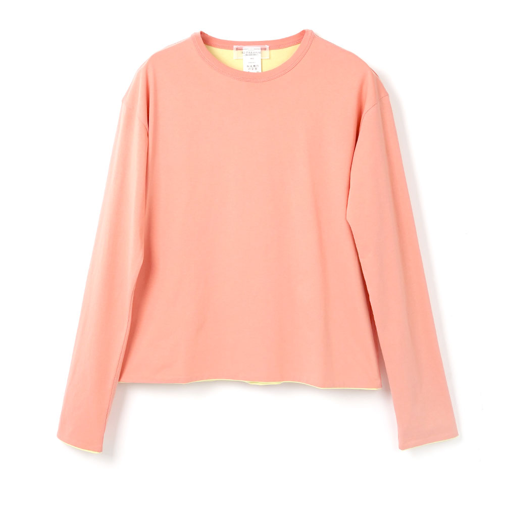 REVERSIBLE LONG-SLEEVE CORAL PINK & LIME YELLOW