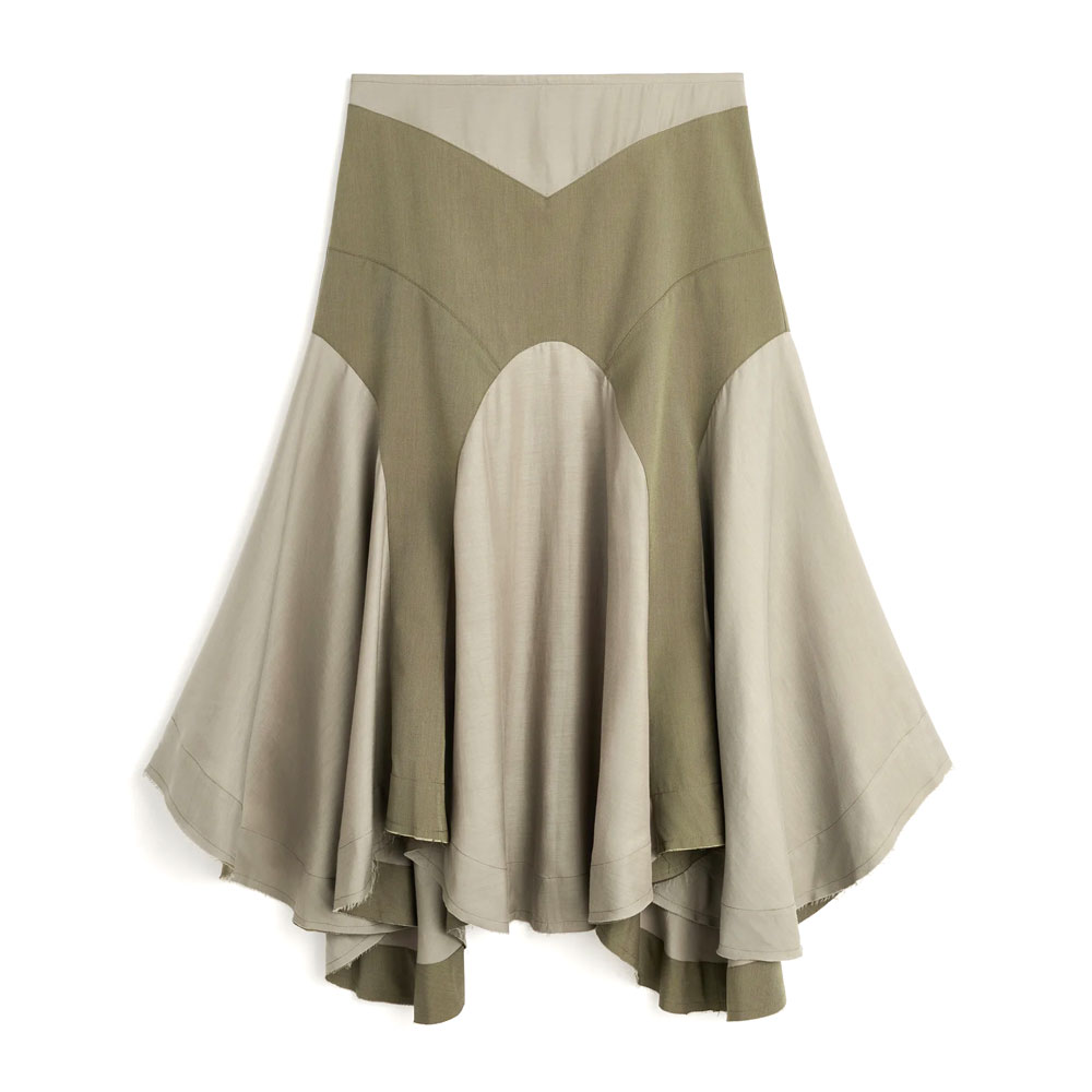 PETTI SKIRT DRY THYME SHADE COTTON