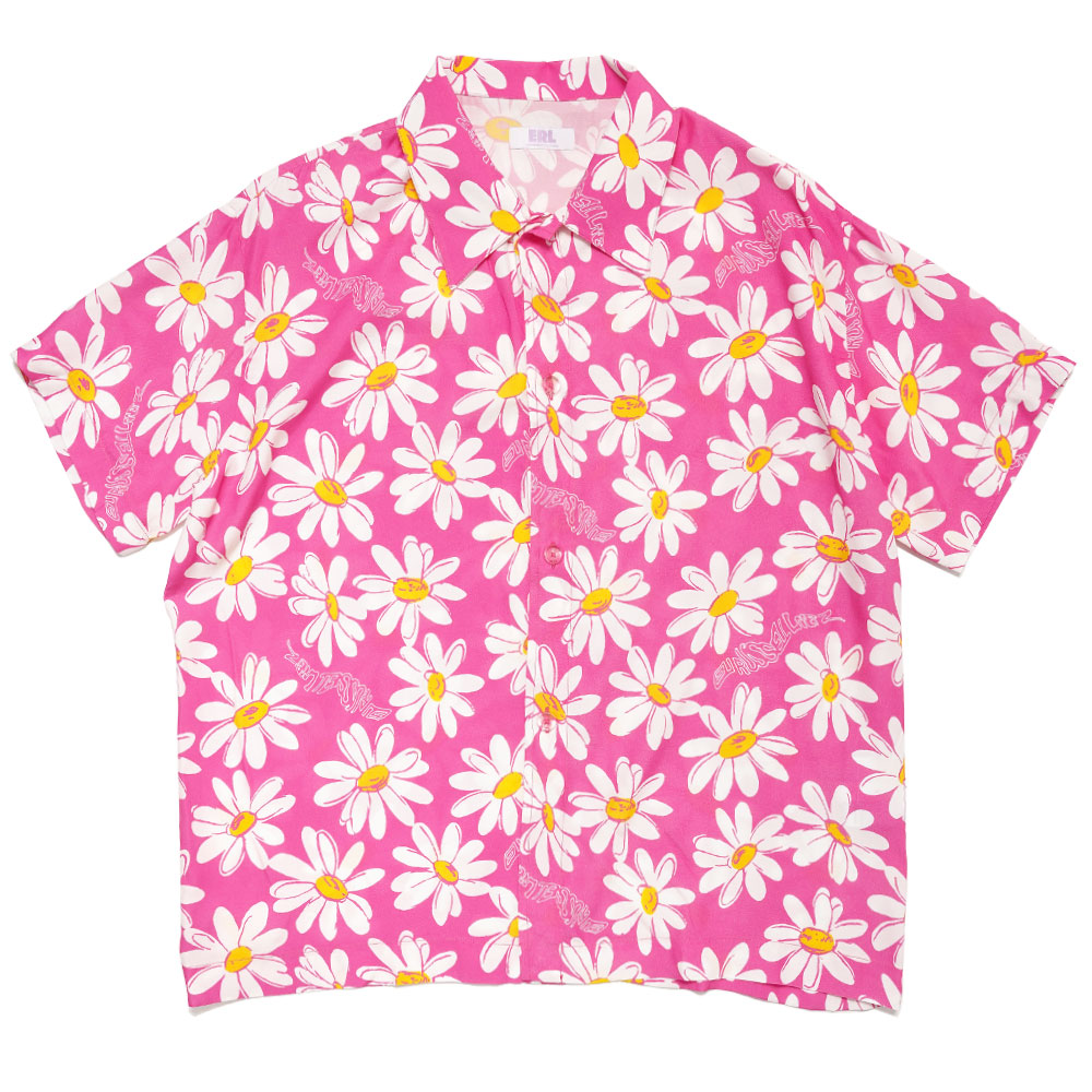 UNISEX FLORAL SHIRT WOVEN ERL04B050 PINK