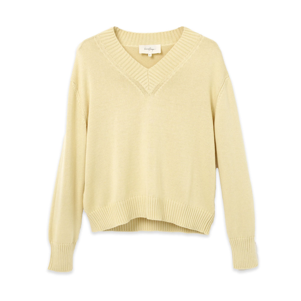 VEXED V-NECK PALE YELLOW