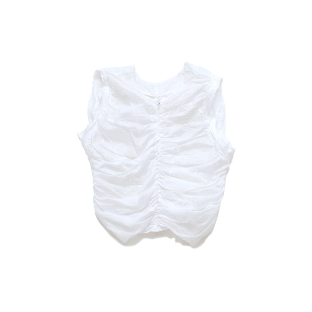 COTTON SILK/GATHER TOP SILKY WHITE