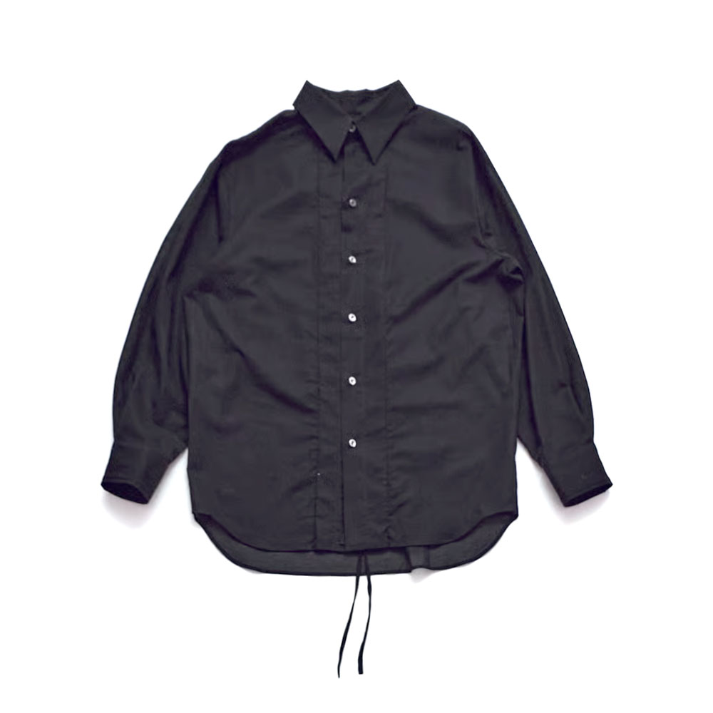 COTTON VOILE/WOMAN IN MAN SHIRT BLACK
