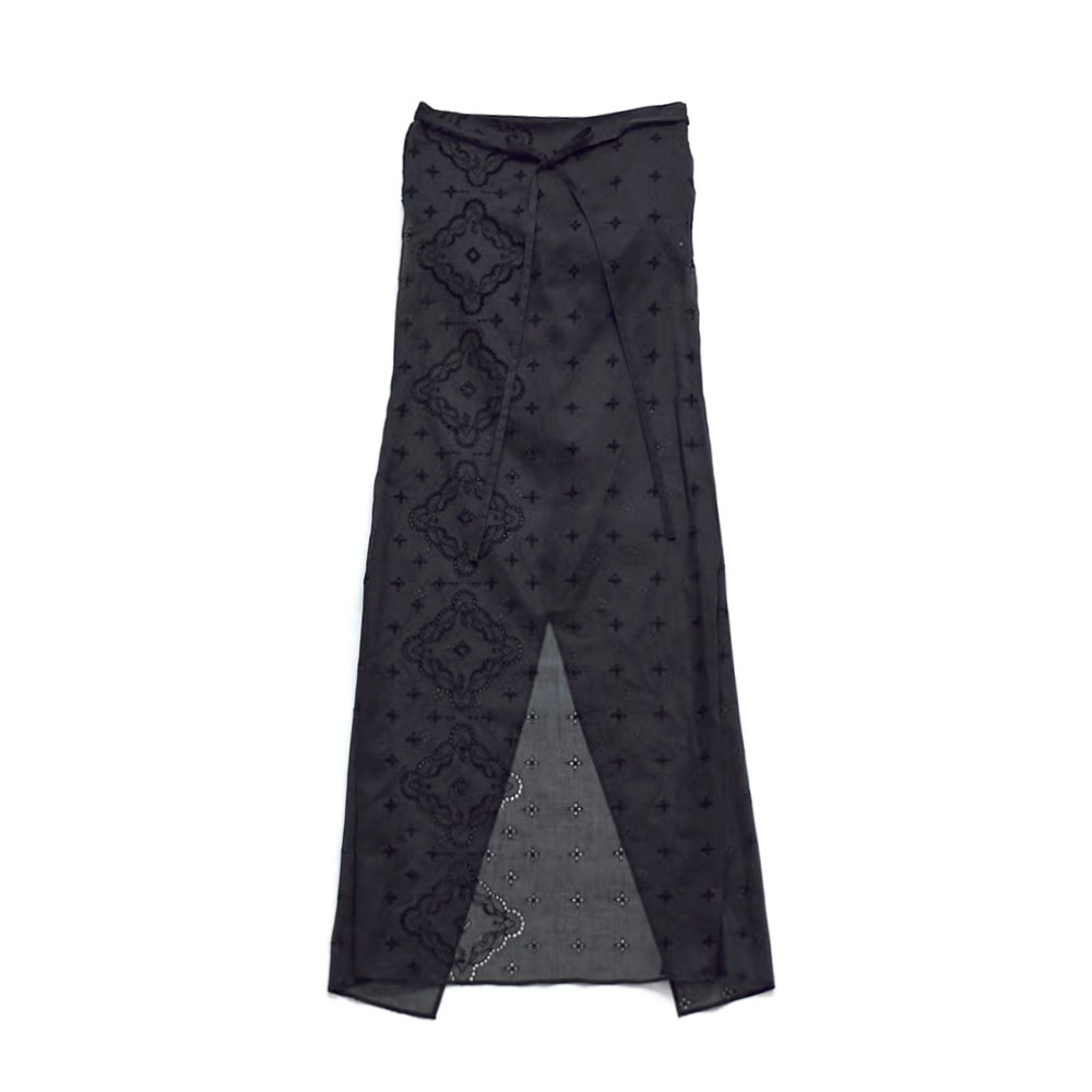 HANDKERCHIEF LACE/BUSTLE SKIRT BLACK