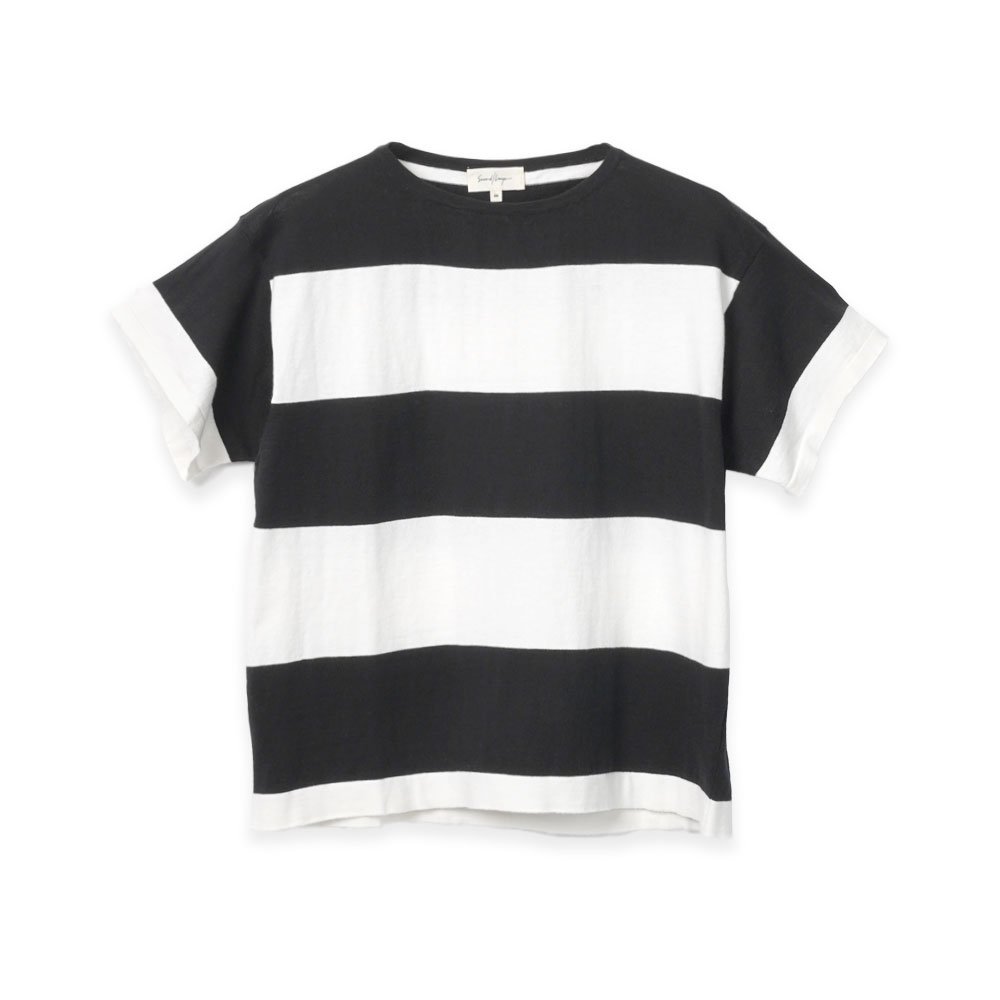 ULTIMO KNIT TEE BLACK/WHITE
