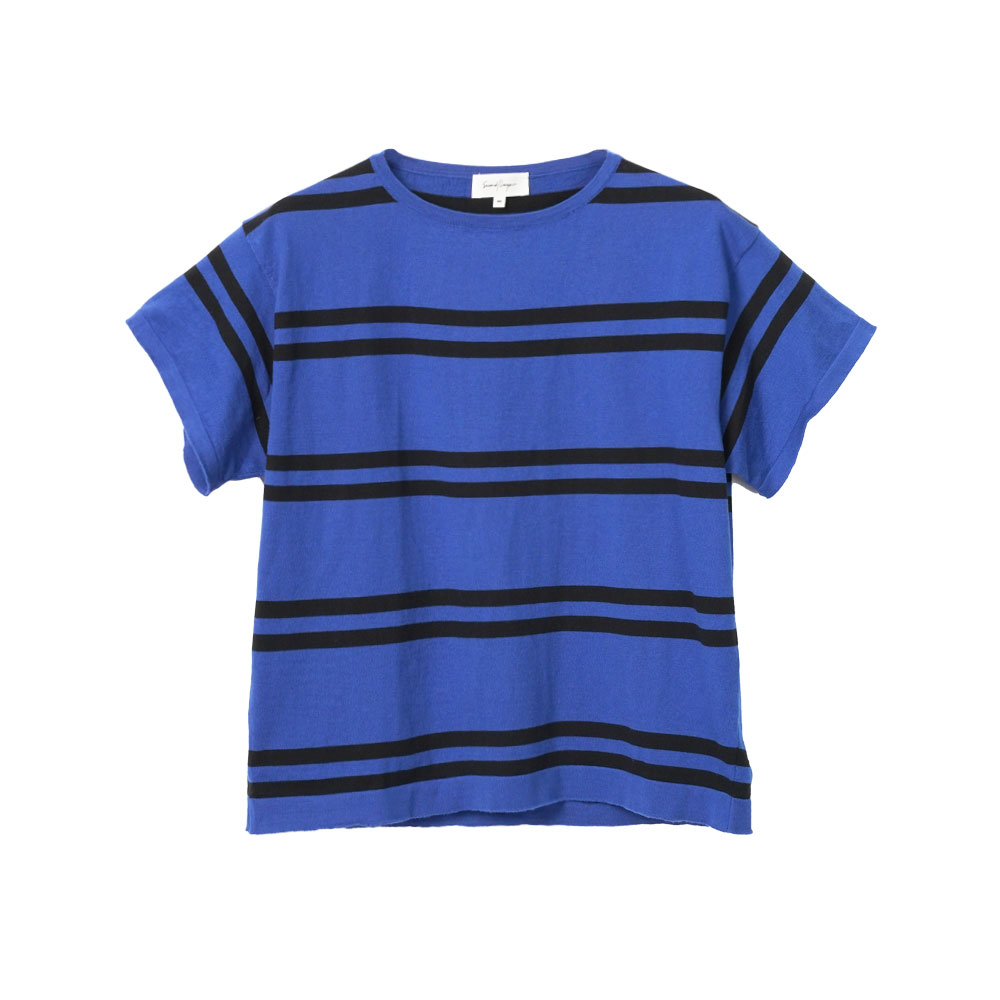 ULTIMO KNIT TEE BLUE/BLACK