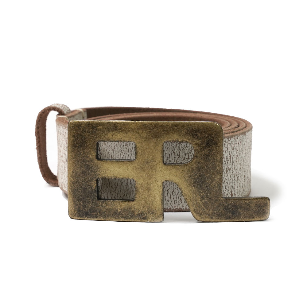 METAL LOGO BELT WHITE