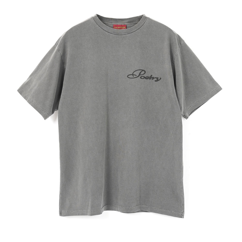 POETRY T-SHIRT CHARCOAL