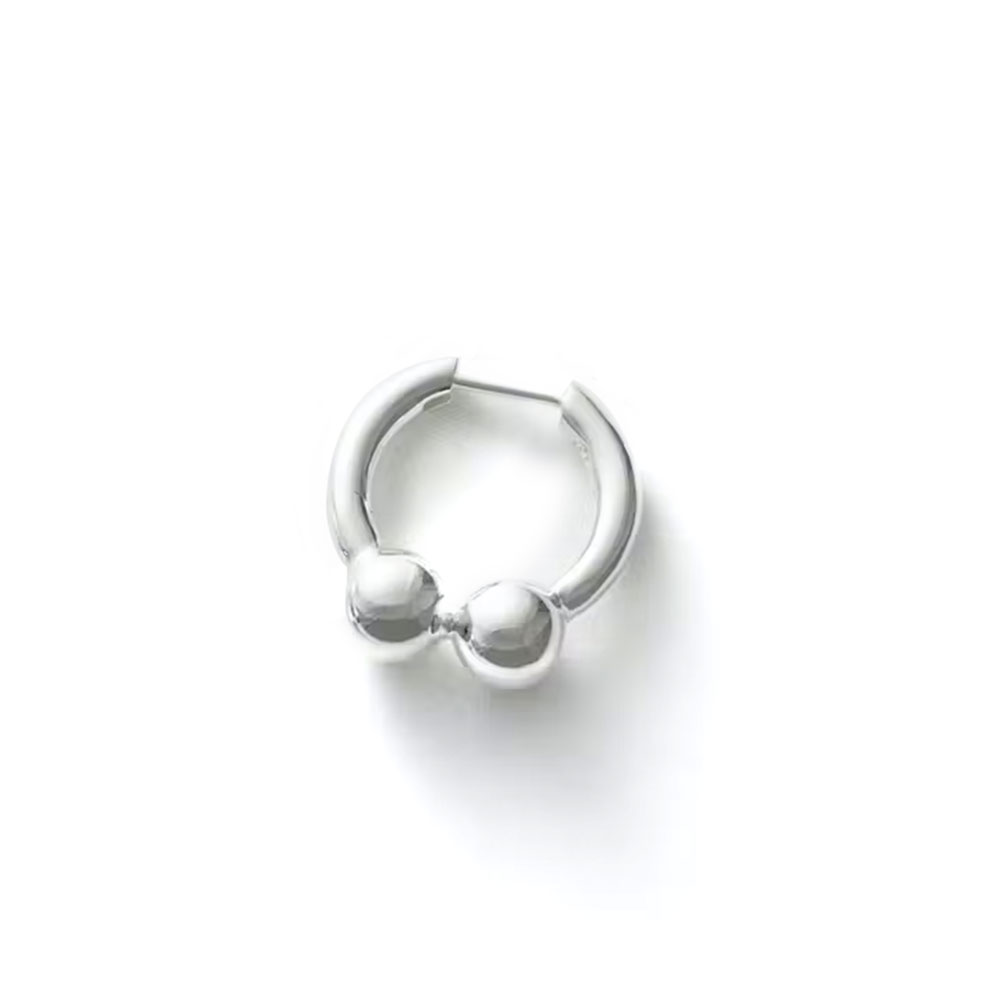PEARL EARRING TWO 101730-S POLISHED SILVER