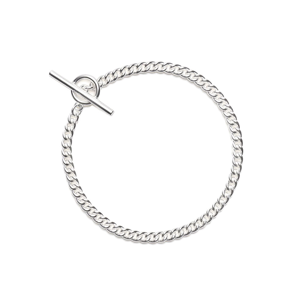 CUBAN BRACELET 102123 POLISHED SILVER