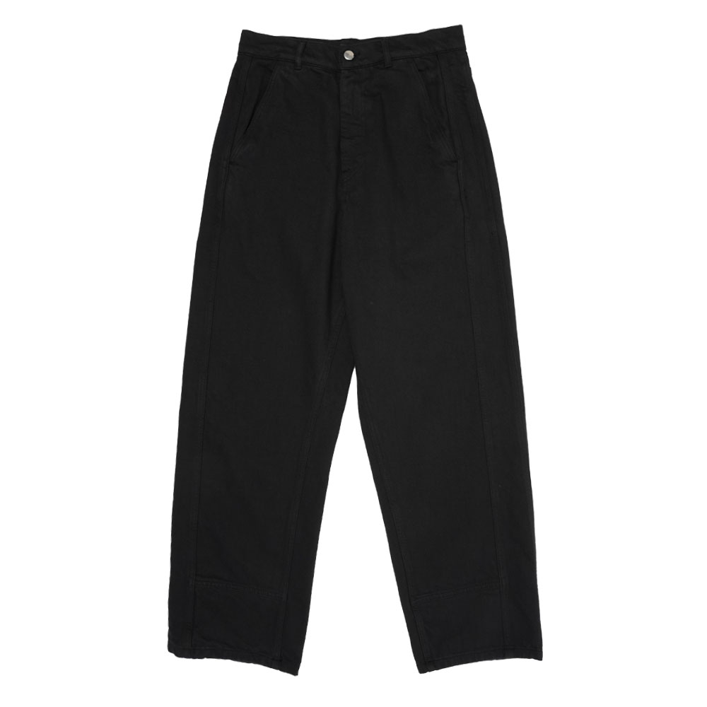 BLACK FIVE POCKET DENIM TROUSERS BLACK