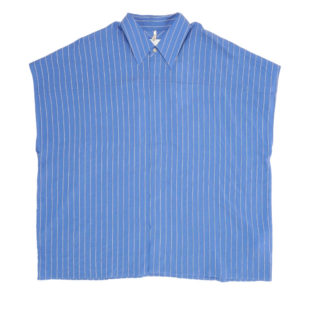 STRIPED SLEEVELESS SHIRT BLUE W/STRIPES