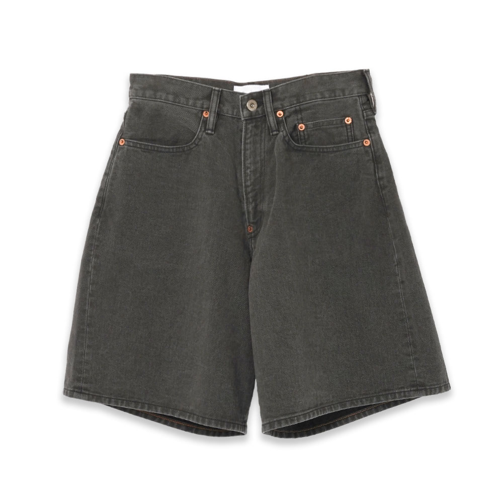 CS MODERN DENIM BUGGY SHORT CUT GUNMETAL BLACK