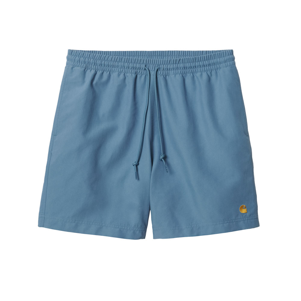 CHASE SWIM TRUNK ICY WATER/GOLD