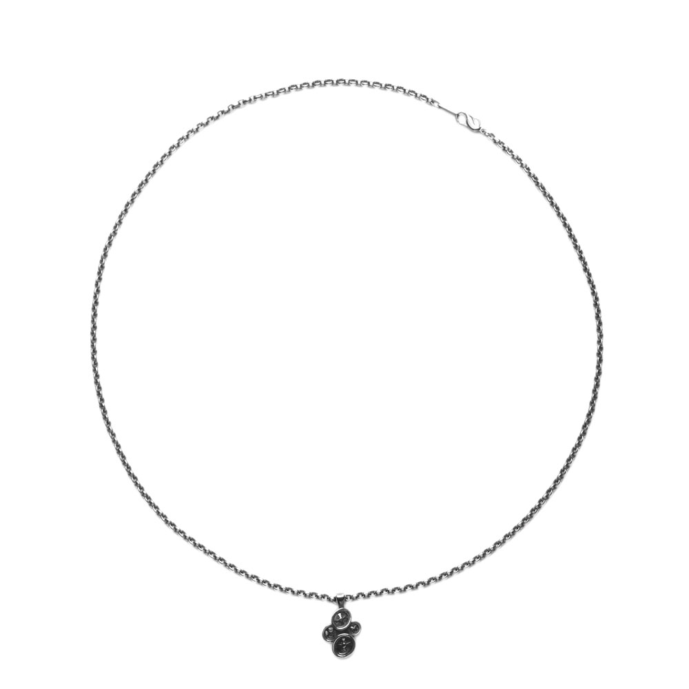4WLD 1TOP NECKLACE SILVER (OXIDIZED) 42CM