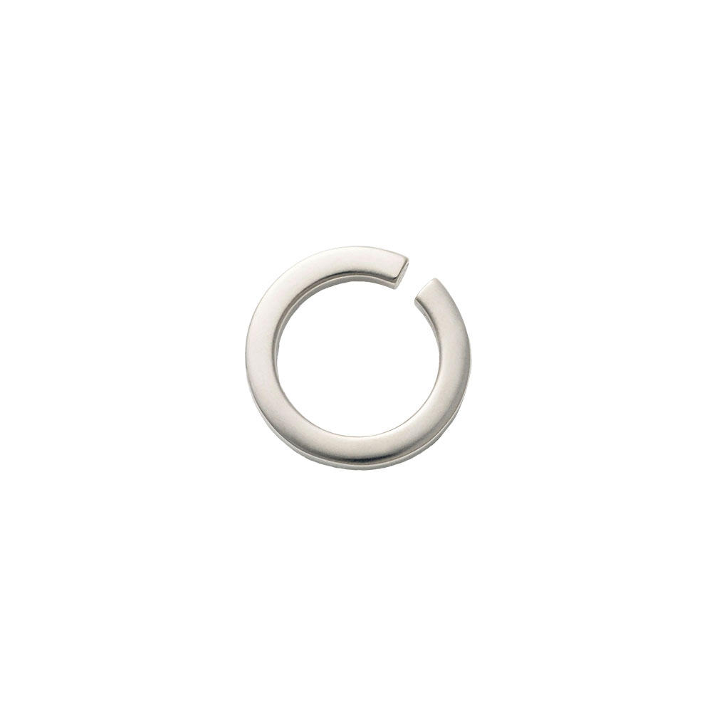 SQUARE RING THICK 101790 POLISHED SILVER